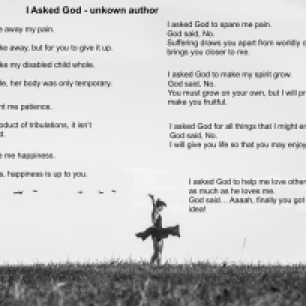 I asked God poem